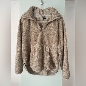 Quarter-Zip Sherpa Pullover Sweatshirt